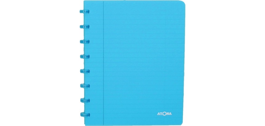 Atoma Trendy schrift, ft A5, 144 bladzijden, geruit 5 mm, transparant turkoois