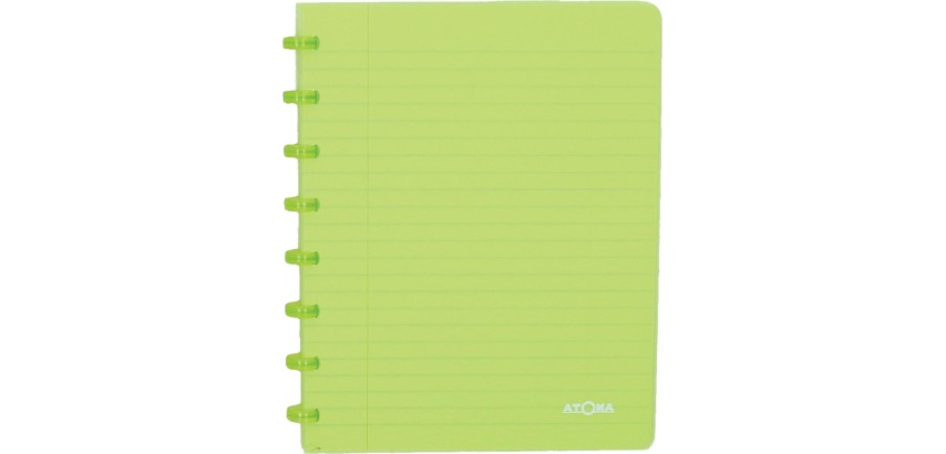 Atoma Trendy cahier, ft A5, 144 pages, commercieel quadrillé, transparant groen