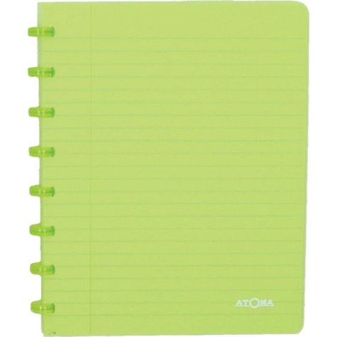 Atoma Trendy cahier, ft A5, 144 pages, commercieel quadrillé, transparant groen