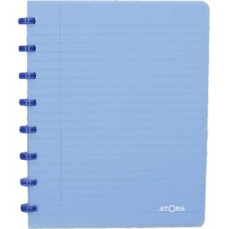 Atoma Trendy cahier, ft A5, 144 pages, commercieel quadrillé, transparant blauw