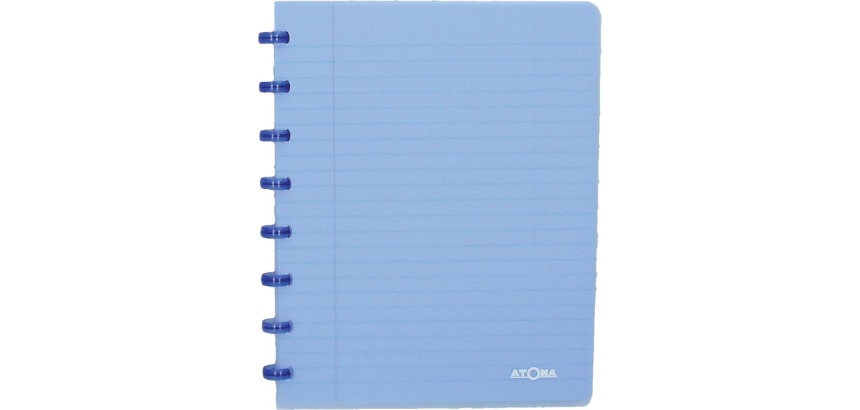Atoma Trendy cahier, ft A5, 144 pages, commercieel quadrillé, transparant blauw