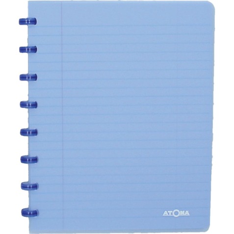 Atoma Trendy cahier, ft A5, 144 pages, commercieel quadrillé, transparant blauw