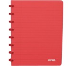 Atoma Trendy cahier, ft A5, 144 pages, commercieel quadrillé, transparant rood