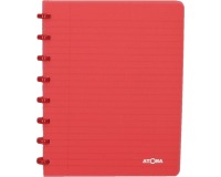 Atoma Trendy schrift, ft A5, 144 bladzijden, commercieel geruit, transparant rood