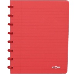 Atoma Trendy cahier, ft A5, 144 pages, commercieel quadrillé, transparant rood