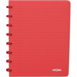 Atoma Trendy schrift, ft A5, 144 bladzijden, commercieel geruit, transparant rood