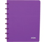 Atoma Trendy cahier, ft A5, 144 pages, commercieel quadrillé, transparant paars