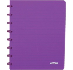 Atoma Trendy cahier, ft A5, 144 pages, commercieel quadrillé, transparant paars