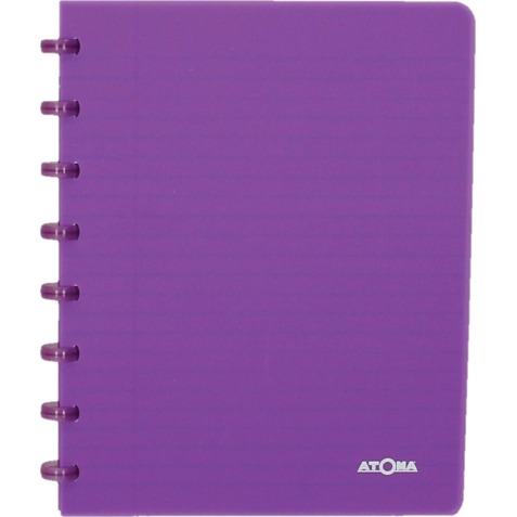 Atoma Trendy cahier, ft A5, 144 pages, commercieel quadrillé, transparant paars