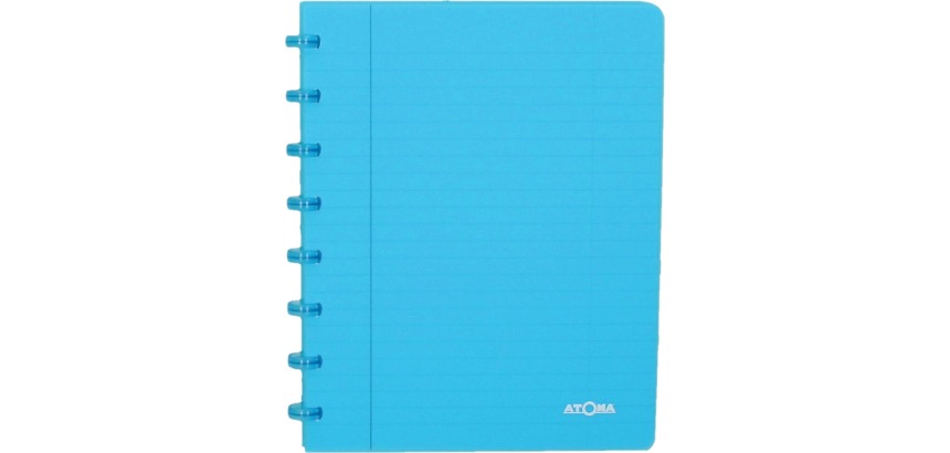 Atoma Trendy cahier, ft A5, 144 pages, quadrillé commercial, transparant turquoise