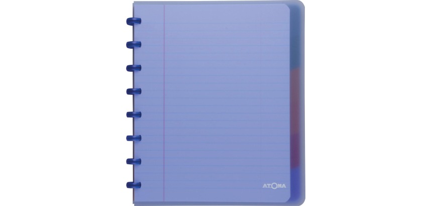 Cahier anneaux avec intercalaires Atoma Trendy 16,5 x 21 cm - ligné - 120 pages