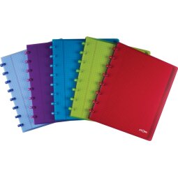 Atoma Trendy cahier, ft A5+, 120 pages, quadrillé 5 mm, met 6 tabbladen, in couleurs assorties