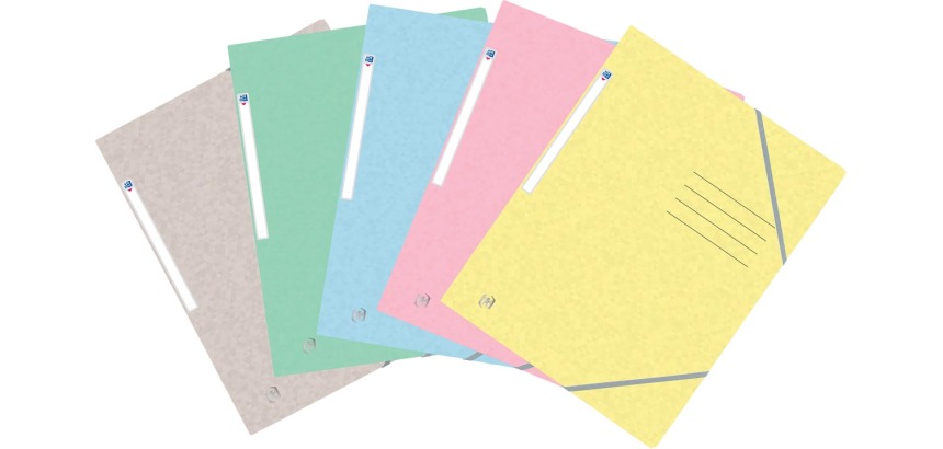 Oxford Top File+ elastomap, voor ft A4, geassorteerde pastelkleuren