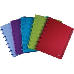 Atoma Trendy cahier avec 6 intercalaires A5+ -120 pages- quadrillé commercial - couleurs assorties