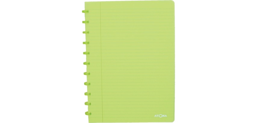 Atoma Trendy notebook, A4 size, 144 pages, lined, transparent green