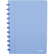 Atoma Trendy cahier A4 - 144 pages - ligné - bleu transparent