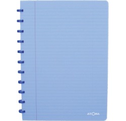 Atoma Trendy cahier A4 - 144 pages - ligné - bleu transparent