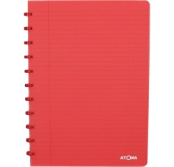 Atoma Trendy cahier, ft A4, 144 pages, ligné, transparant rood