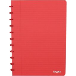 Atoma Trendy schrift, ft A4, 144 bladzijden, gelijnd, transparant rood