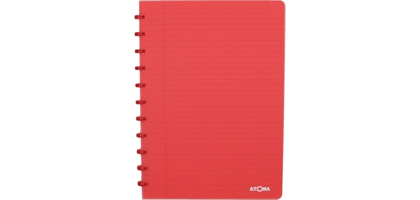 Atoma Trendy cahier, ft A4, 144 pages, ligné, transparant rood