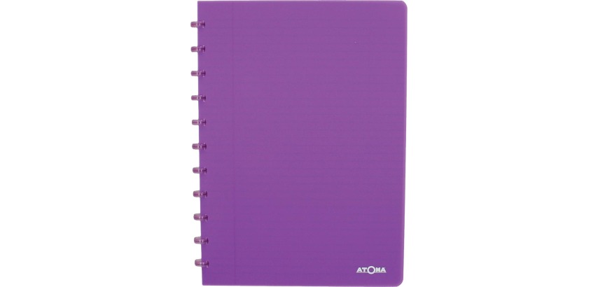 Atoma Trendy notebook, A4 size, 144 pages, lined, transparent purple