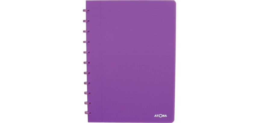 Atoma Trendy schrift, ft A4, 144 bladzijden, gelijnd, transparant paars