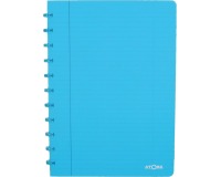 Atoma Trendy A4 notebook - 144 pages - ruled - transparent turquoise