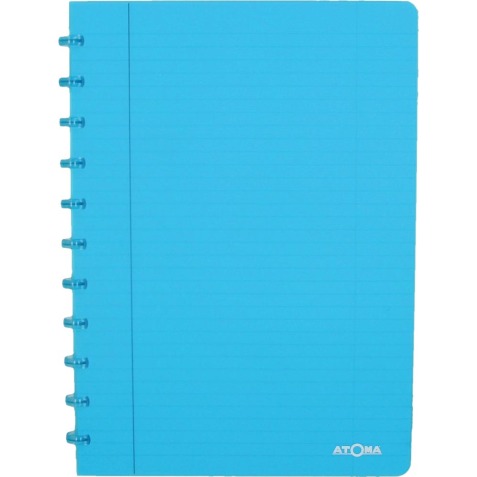 Atoma Trendy schrift A4 - 144 bladzijden - gelijnd - transparant turkoois