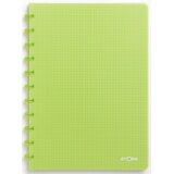 Atoma Trendy cahier A4 - 144 pages - quadrillé 5 mm - vert transparent