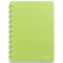 Atoma Trendy cahier A4 - 144 pages - quadrillé 5 mm - vert transparent