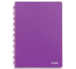 Atoma Trendy notebook, A4 size, 144 pages, 5 mm squared, transparent purple