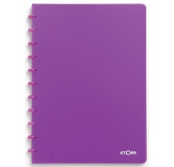 Atoma Trendy cahier, ft A4, 144 pages, quadrillé 5 mm, transparant paars