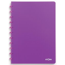 Atoma Trendy cahier, ft A4, 144 pages, quadrillé 5 mm, transparant paars