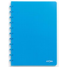 Atoma Trendy cahier A4 -144 pages - quadrillé 5 mm -turquois transparent