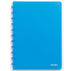 Atoma Trendy A4 notebook - 144 pages - 5 mm square grid - transparent turquoise