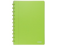 Atoma Trendy A4 notebook - 144 pages, commercial grid - transparent green