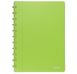 Atoma Trendy A4 notebook - 144 pages, commercial grid - transparent green