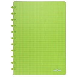Atoma Trendy cahier A4 - 144 pages, quadrillé commercial - vert transparent