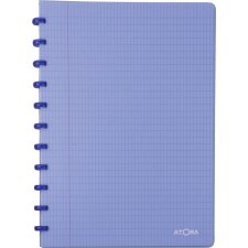 Atoma Trendy cahier A4 - 144 pages - quadrillé commercial - bleu transparent