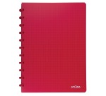 Atoma Trendy cahier, ft A4, 144 pages, commercieel quadrillé, transparant rood