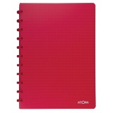Atoma Trendy cahier, ft A4, 144 pages, commercieel quadrillé, transparant rood