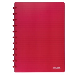 Atoma Trendy cahier, ft A4, 144 pages, commercieel quadrillé, transparant rood