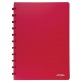 Atoma Trendy cahier, ft A4, 144 pages, commercieel quadrillé, transparant rood