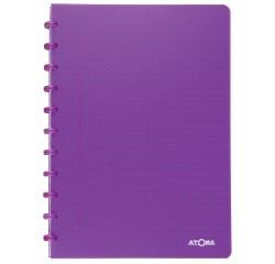 Atoma Trendy cahier, ft A4, 144 pages, commercieel quadrillé, transparant paars