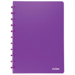 Atoma Trendy cahier, ft A4, 144 pages, commercieel quadrillé, transparant paars
