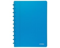 Atoma Trendy A4 notebook - 144 pages - commercial grid - transparent turquoise