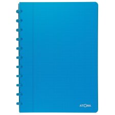 Atoma Trendy cahier A4 - 144 pages - quadrillé commercial - turquois transparant