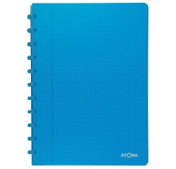 Atoma Trendy A4 notebook - 144 pages - commercial grid - transparent turquoise