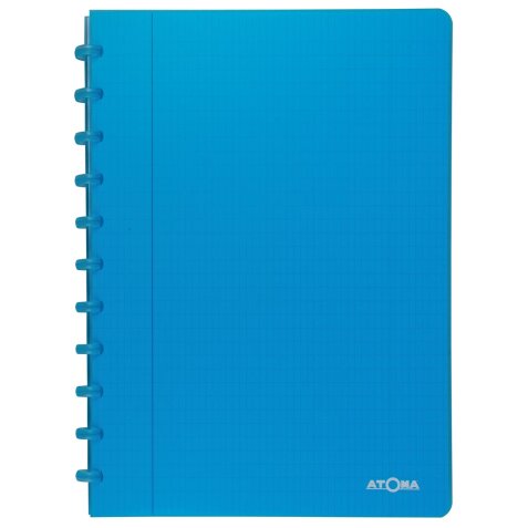 Atoma Trendy cahier A4 - 144 pages - quadrillé commercial - turquois  transparant