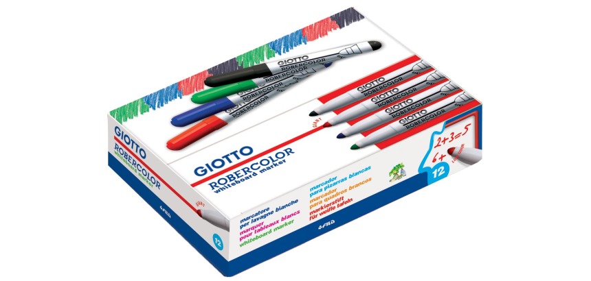 Giotto Robercolor marqueur pour tableaux blancs maxi, pointe ronde, noir